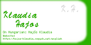 klaudia hajos business card