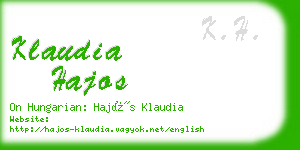 klaudia hajos business card